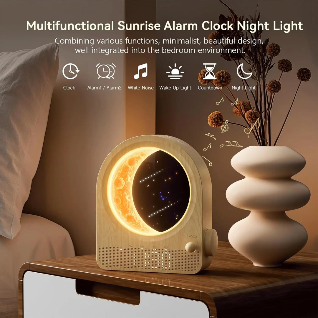 Sunrise Wake Up Light, Night Lamp Clock